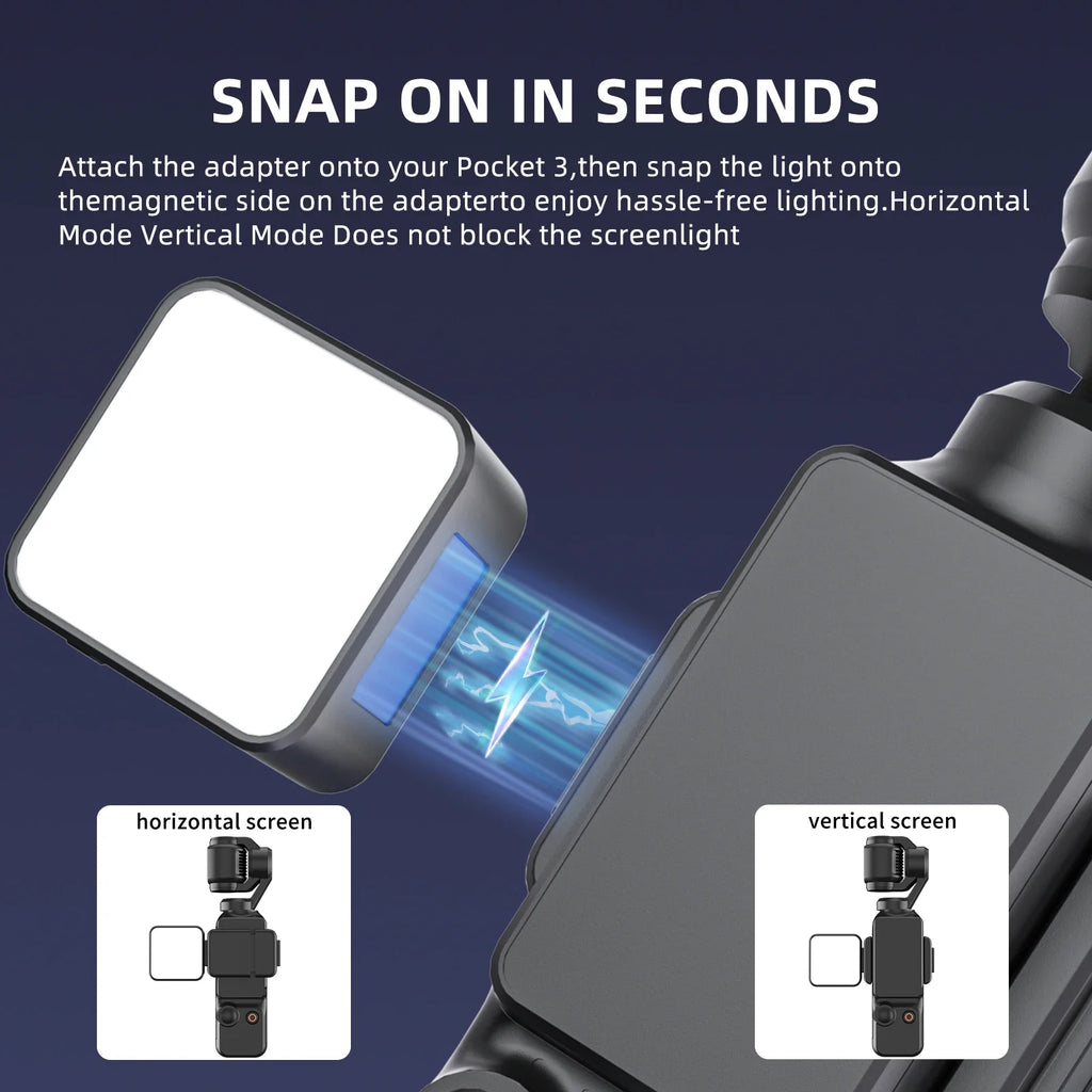 Pocket 3 Magnetic LED Fill Light for Content Creation Tidesmit
