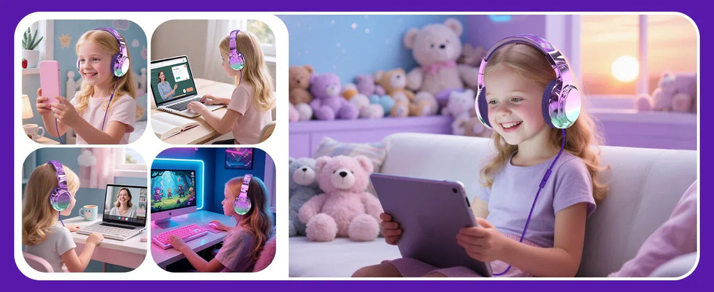 Tidesmit Kids Wired Headphones with Volume Limit and Built-in Mic Tidesmit