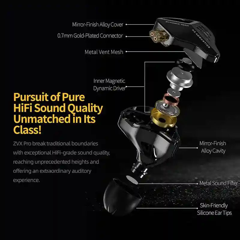 In Ear Monitor Headphones – Metal HiFi Bass Earbuds with Mic Tidesmit