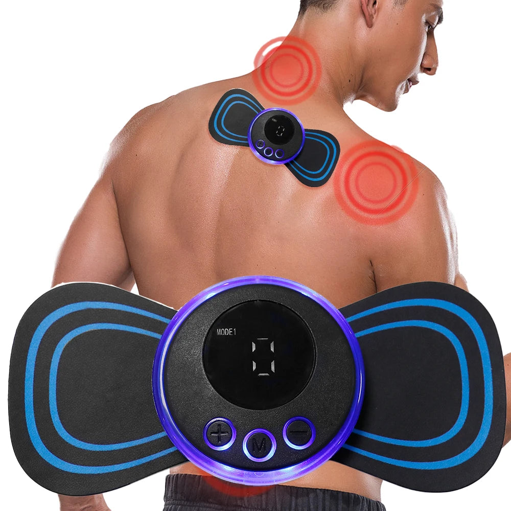 EMS Neck Massager - Portable TENS Pulse Pain Relief Patch for Muscles Body Shaping Massage Equipment Tidesmit