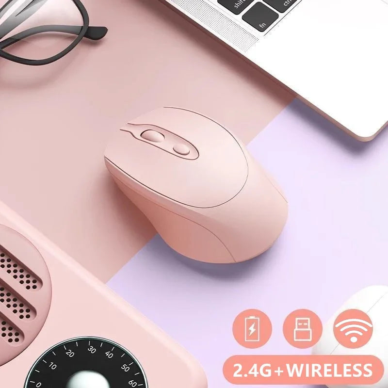 Rechargeable Wireless Computer Mouse 2.4G Bluetooth-Compatible Wireless Mouse USB Silent Gamer Mice For PC Laptop Macbook Tablet