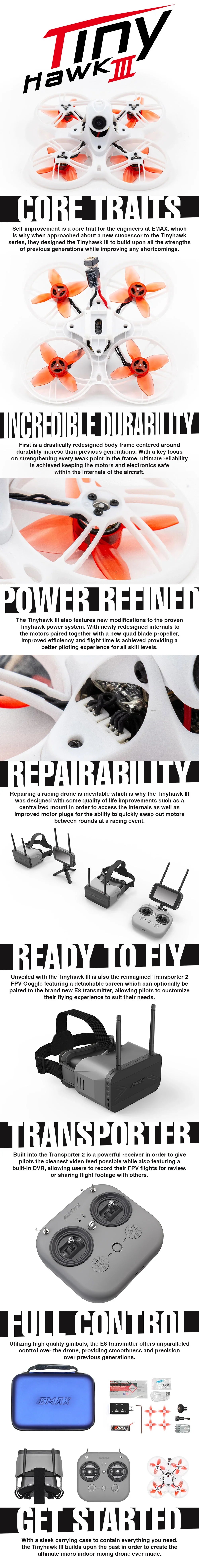 Tinyhawk III FPV Racing Drone - High-Speed Precision F4 Flight Tidesmit