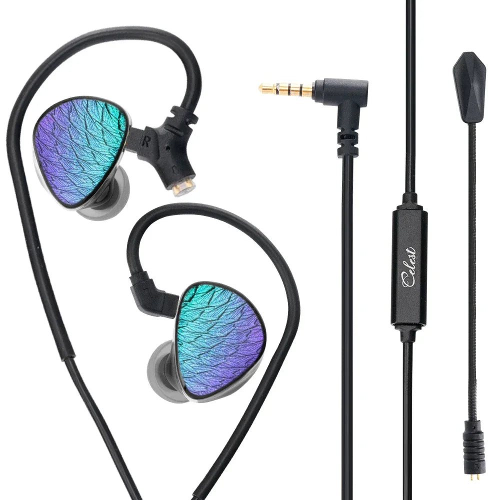 Celest Wyvern Wired In-Ear Monitors | 10mm LCP Driver | Tidesmit Moss 3.5mm Boom Mic China Mainland Tidesmit