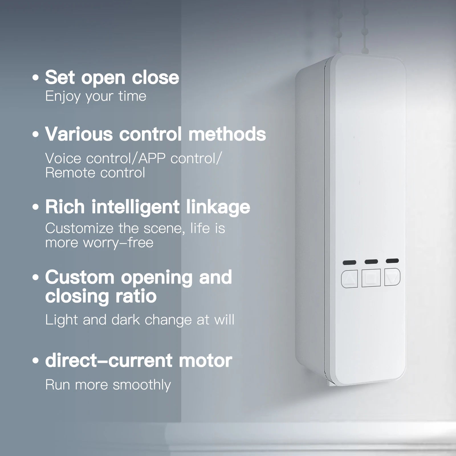 Smart WiFi Roller Shade Drive Motor Kit - App & Voice Control Tidesmit