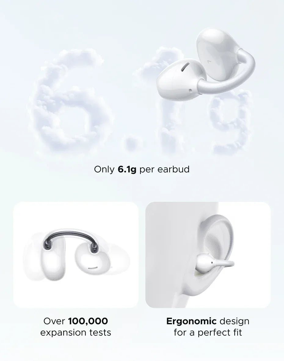 Open Ear Wireless Headphones, 32H Playtime - Tidesmit Audio Tidesmit