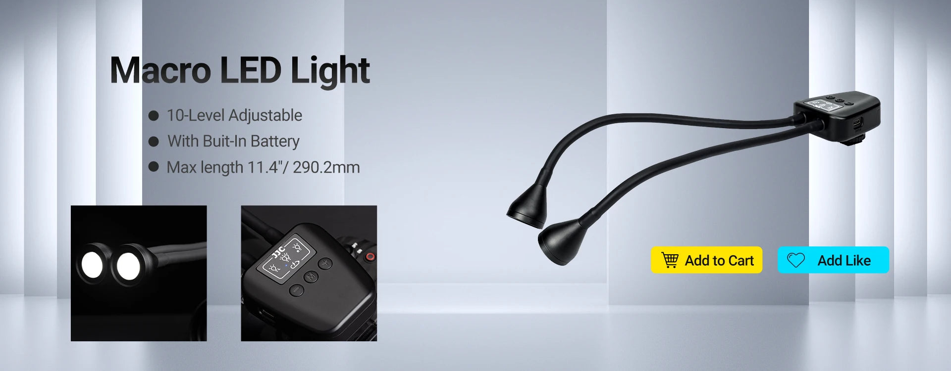 Macro LED Ring Flash for DSLR with 6 Adapter Rings Tidesmit