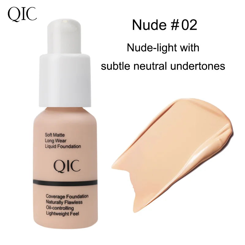 Tidesmit liquid foundation shade swatch featuring long lasting matte finish and oil-control face makeup formula