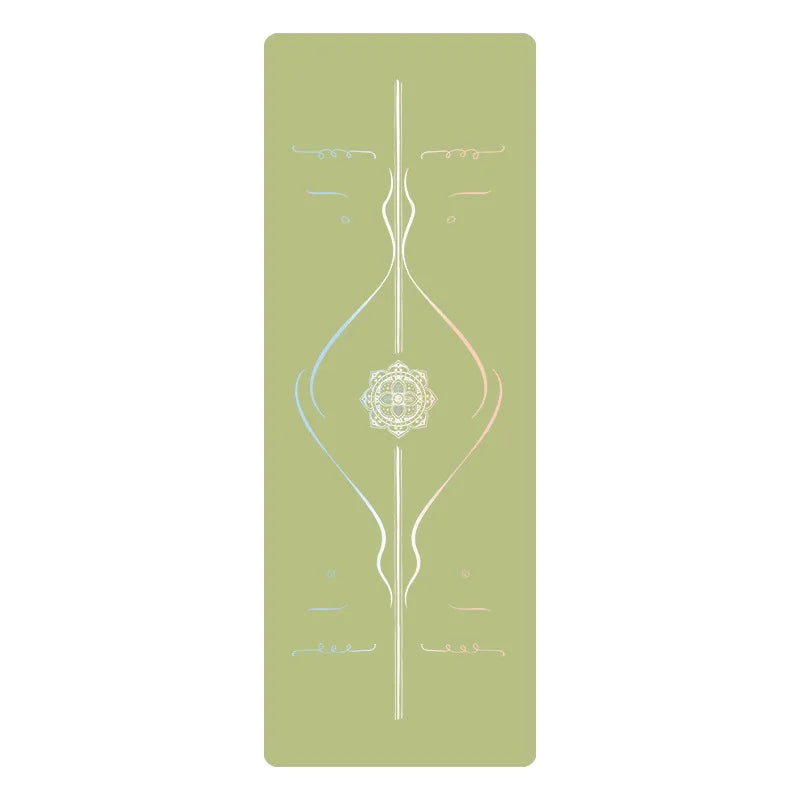 Professional PU Natural Rubber Yoga Mat, Non-Slip Grip Thickened Shock-Absorbing Exercise Dance Fitness Mat