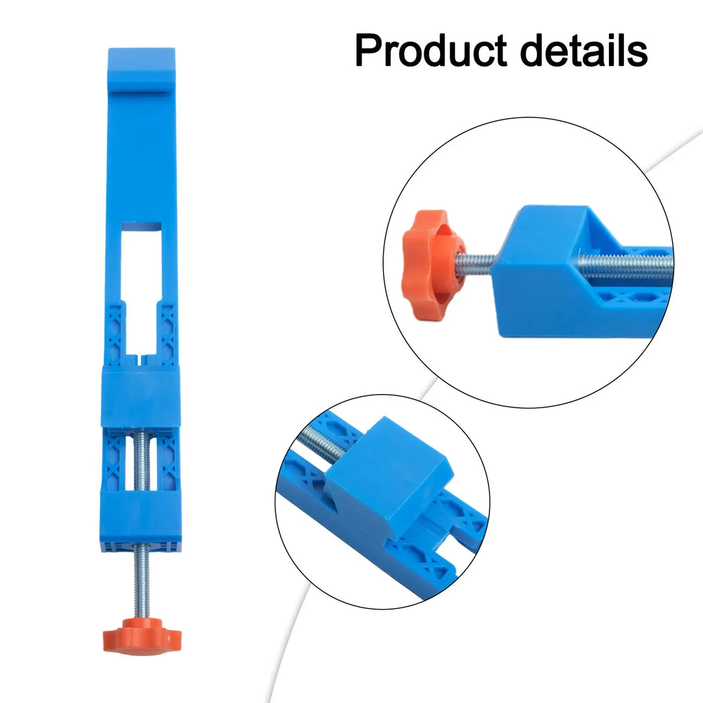 Blue edge guide positioner clamp with orange adjustment knob