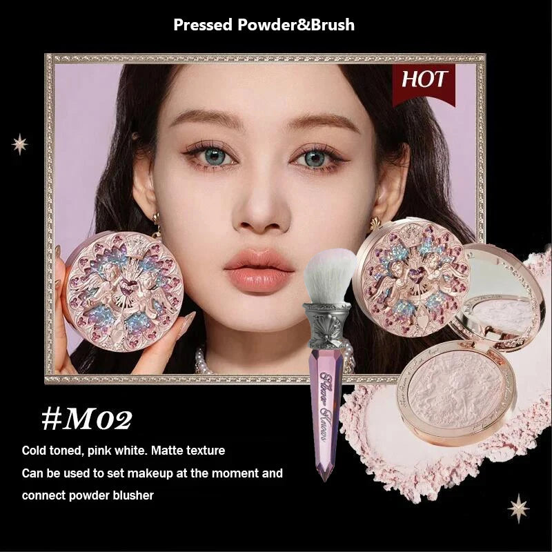 Tidesmit Flower Knows Little Angel relief highlighter palette shade swatch for face makeup contour and glow