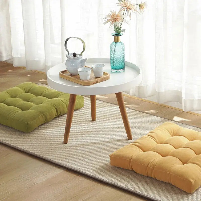 Floor Pillow Square Floor Seating Pillow Cushion Meditation Yoga Seat Kneeling Pillows Thick Tufted Cushions Mat Pad Balcony