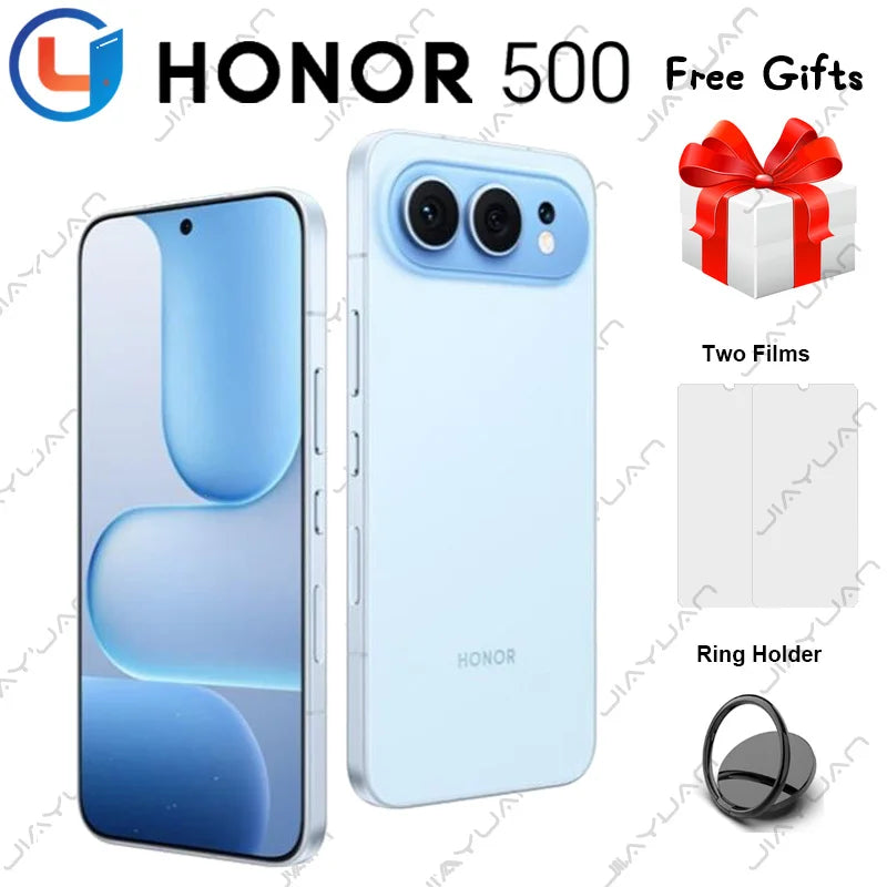 Original HONOR 500 5G Mobile Phone  6.55" 120Hz Display MagicOS 10 Snapdragon 8s Gen 4 Camera 200MP Battery 8000mAh Smartphone