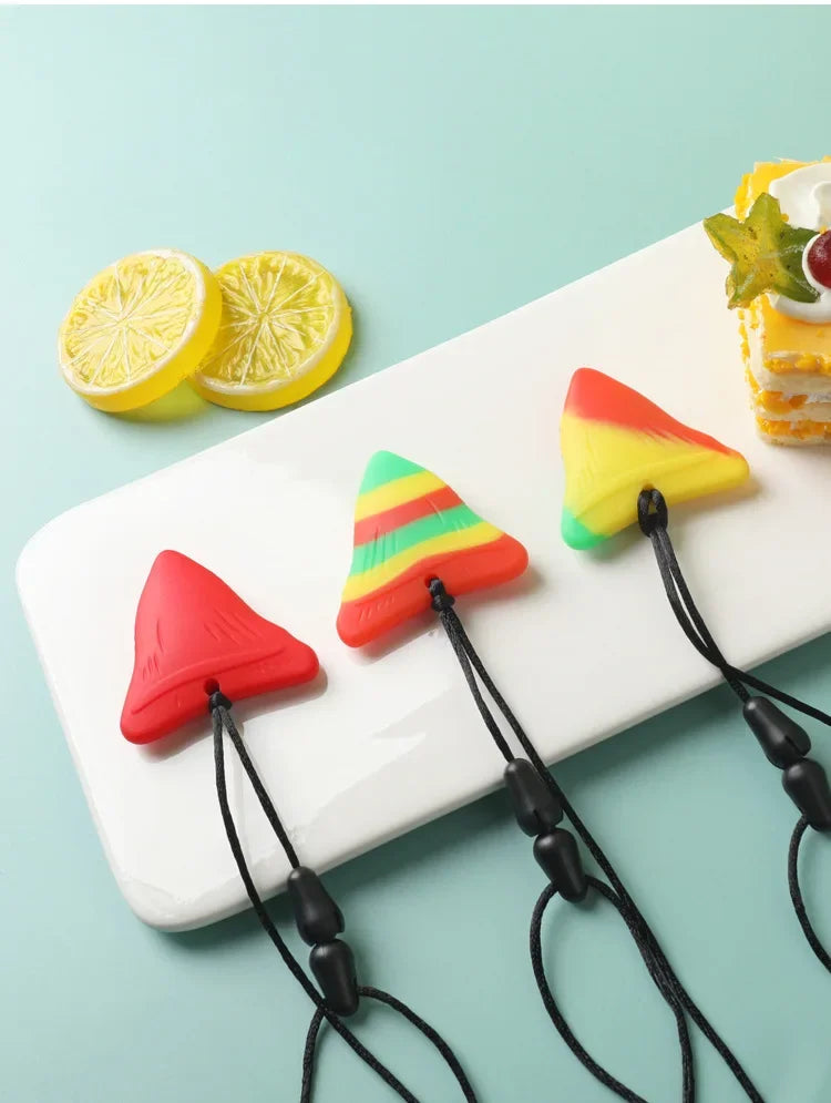 Sensory Chew Necklaces for Kids with Teething, for ADHD Autism Biting Needs, Oral Motor Chewy Teether Silicone Teethers