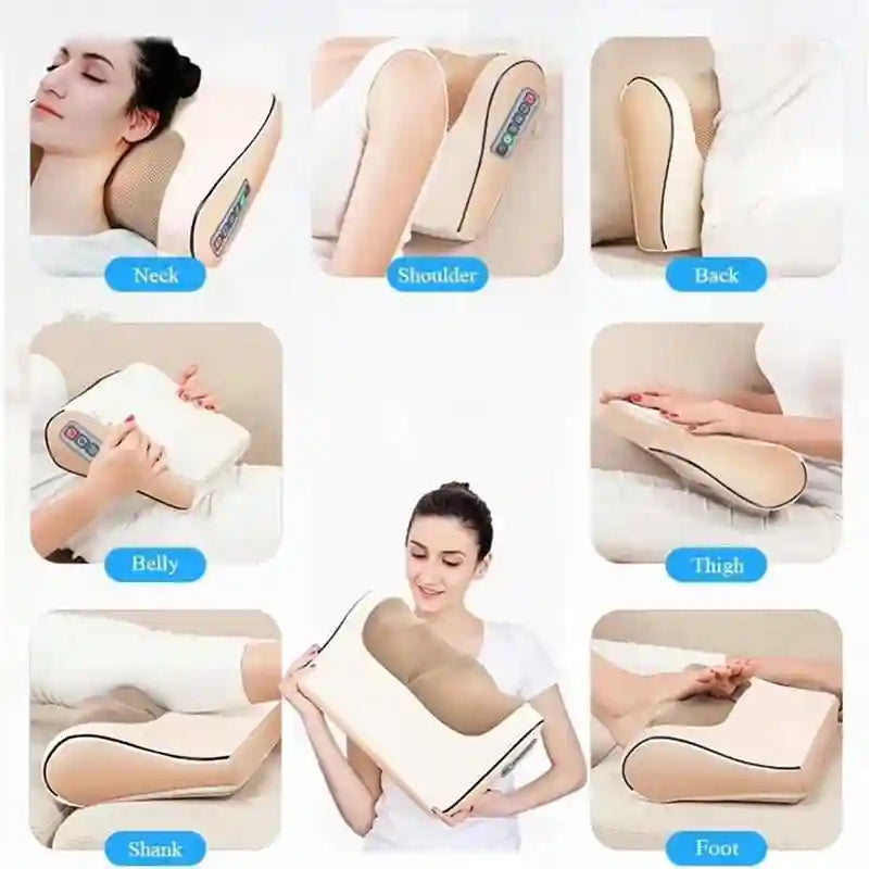 Back Neck Massager with Infrared Heat - Portable Deep Tissue Kneading Relaxation Treatment Tidesmit