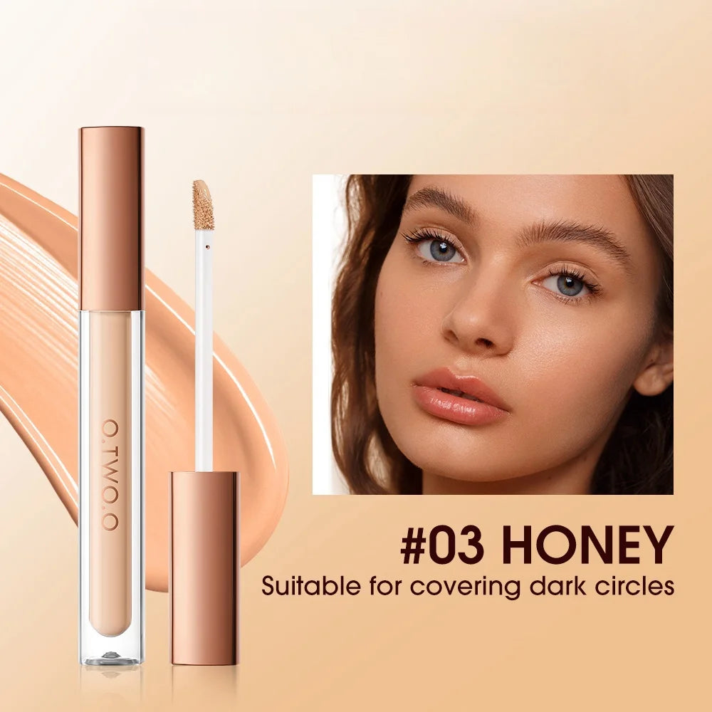 Tidesmit O.TWO.O matte waterproof concealer showing texture close-up for covering dark circles and facial blemishes