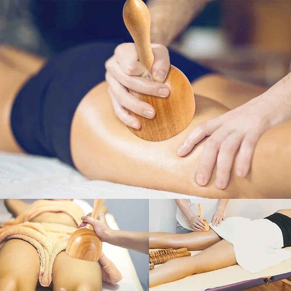 Wooden Lymphatic Drainage Massager Tool for Targeted Body Contouring Back Massage Instrument Tidesmit