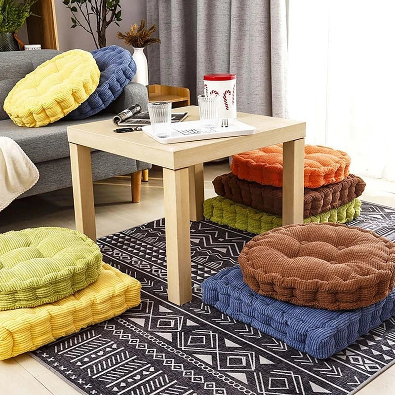 Meditation Floor Square Pillow For Seating On Floor Solid Tufted Thick Pad Cushion For Yoga Balcony Chair Seat Cushions Pouf 방석