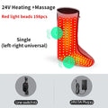 Full-wrap heated leg and foot massager with 198 red light therapy beads for circulation, warmth, and pain relief.