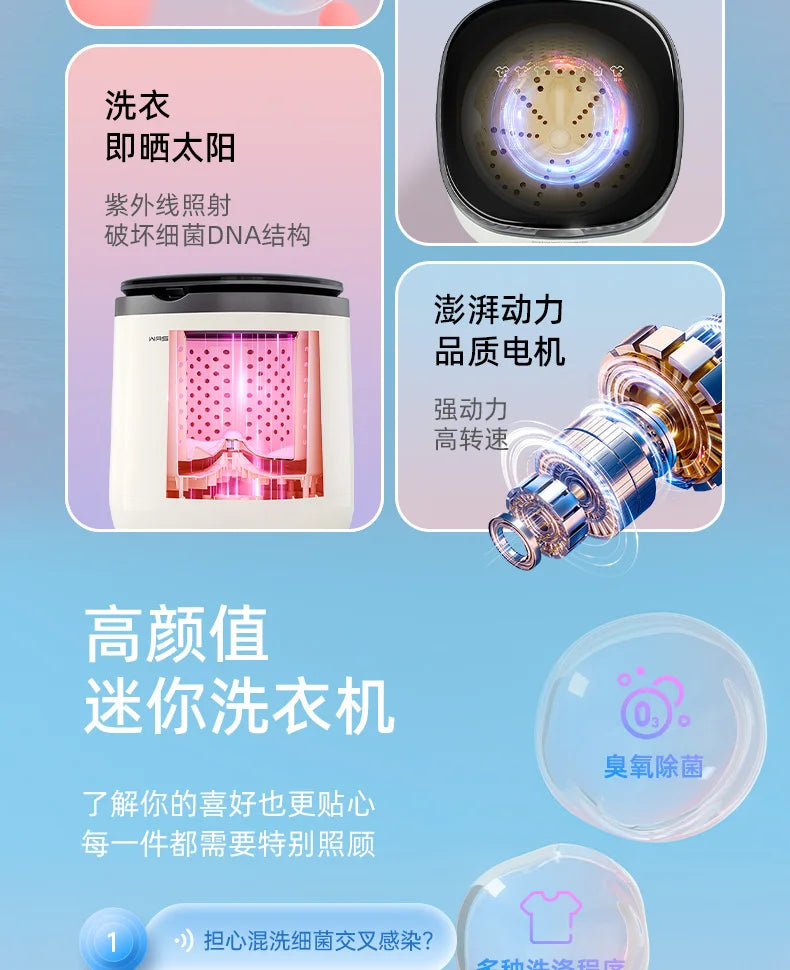 Tidesmit portable small washing machine for underwear, socks, and baby clothes showing spin cycle feature