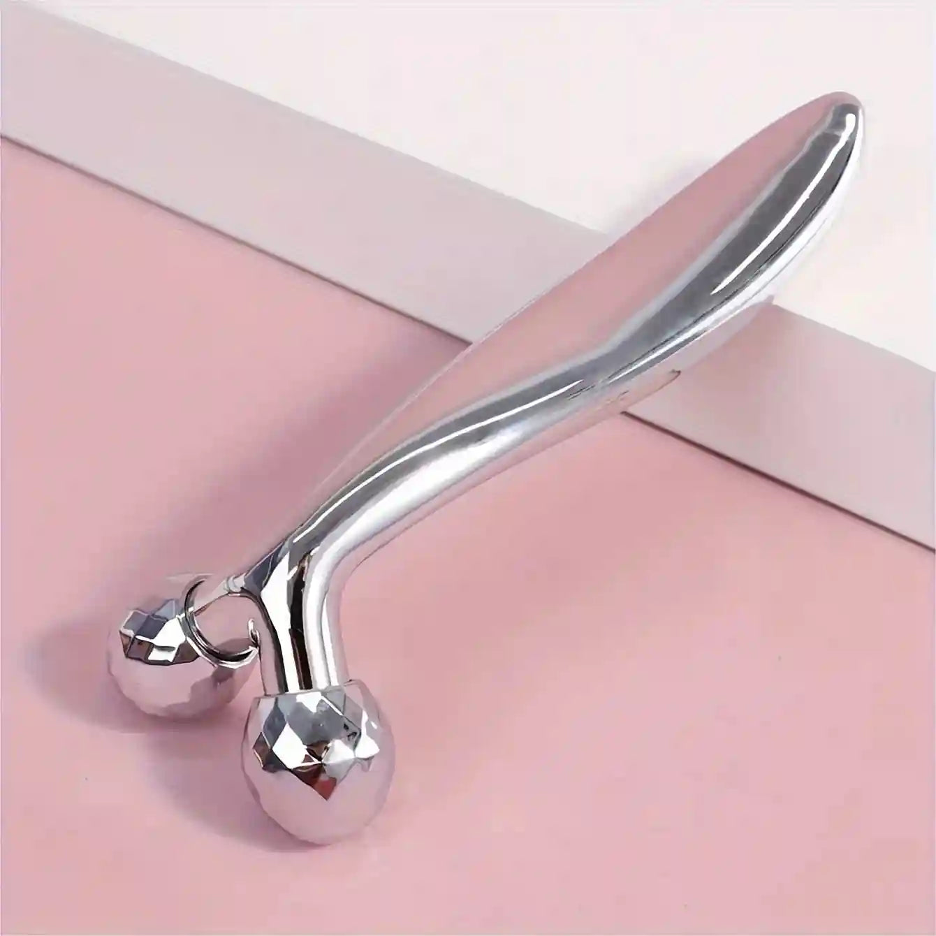 3D Face Massager Roller - 360 Rotating Y-Shaped Sculpting Tool Eye Massage Instrument Silver Tidesmit