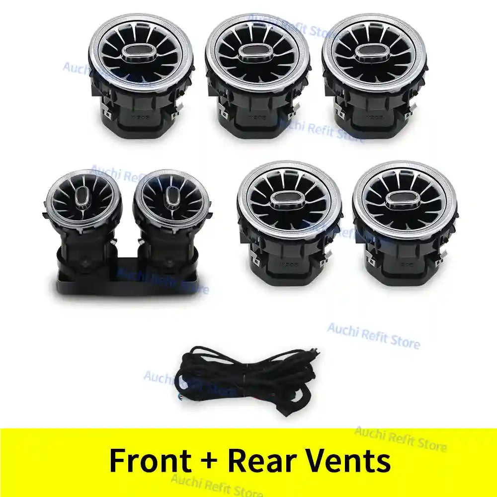 Mercedes-Benz W205 Ambient LED Vents - 64-Color Lighting Kit Front Rear Vents Tidesmit