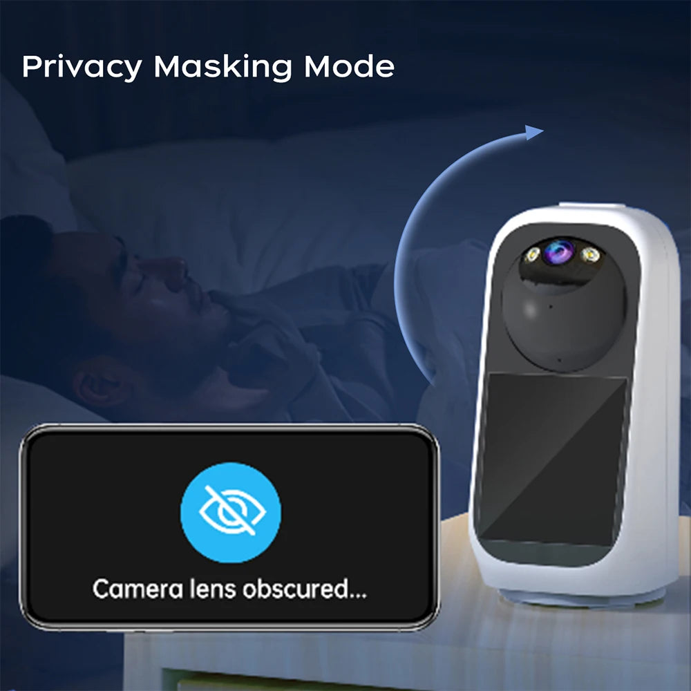 Jooan 3K PTZ IP Camera Video Call with 2.8Inch LED Screen Baby Cry Sound Detection Security Camera AI Tracking Baby Monitor