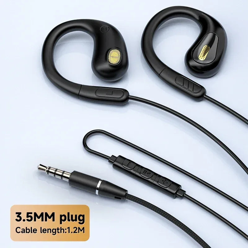 Tidesmit Open Ear Gaming Headset | Wired ENC Mic | 3.5mm & Type-C Options 3.5mm black Tidesmit