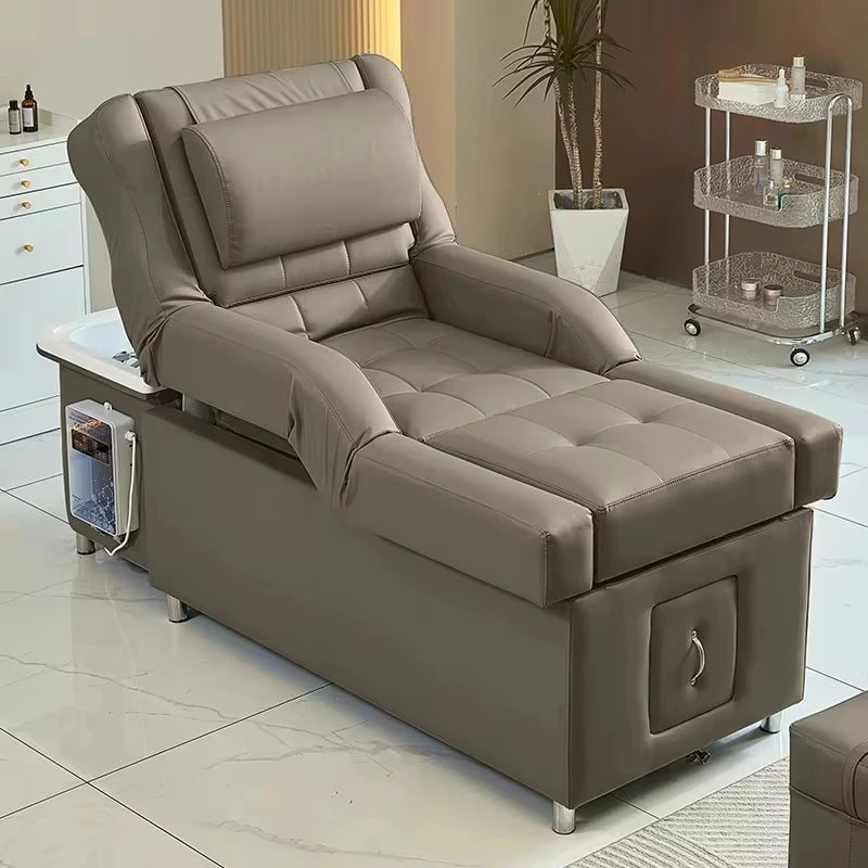 Electric Massage Bed and Head Therapy Chair | Tidesmit Premium Wellness Massage Chairs light yellow Tidesmit