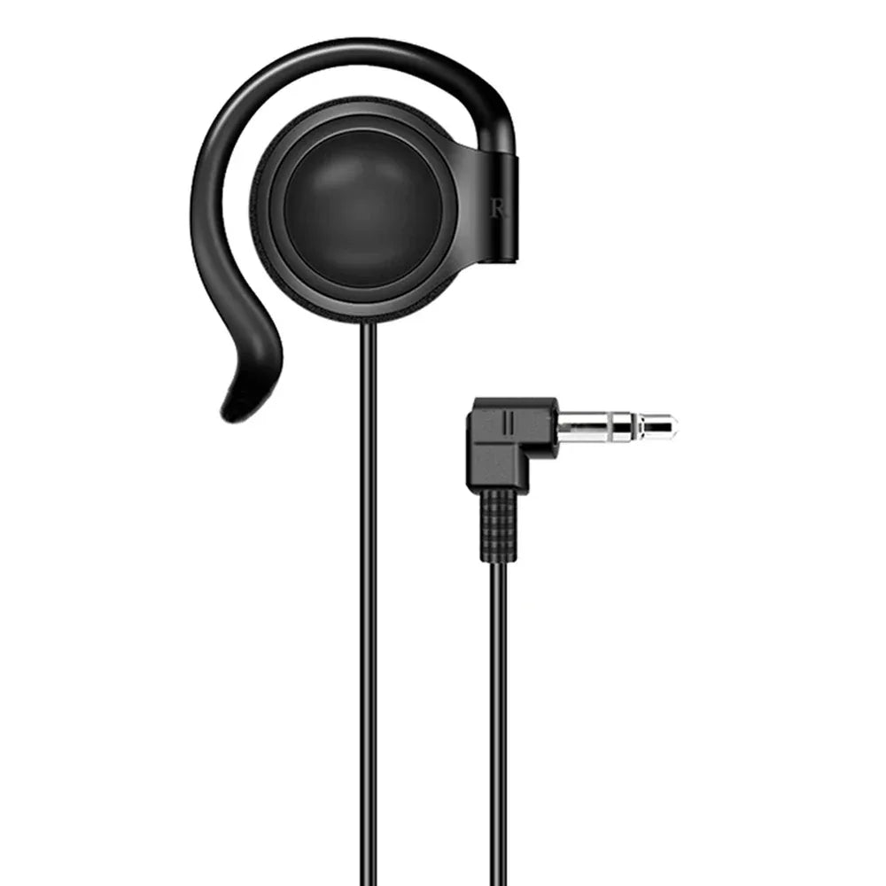 Wired 3.5mm Single Ear Headphones | Comfortable Hanging Fit | Tidesmit Right ear Tidesmit