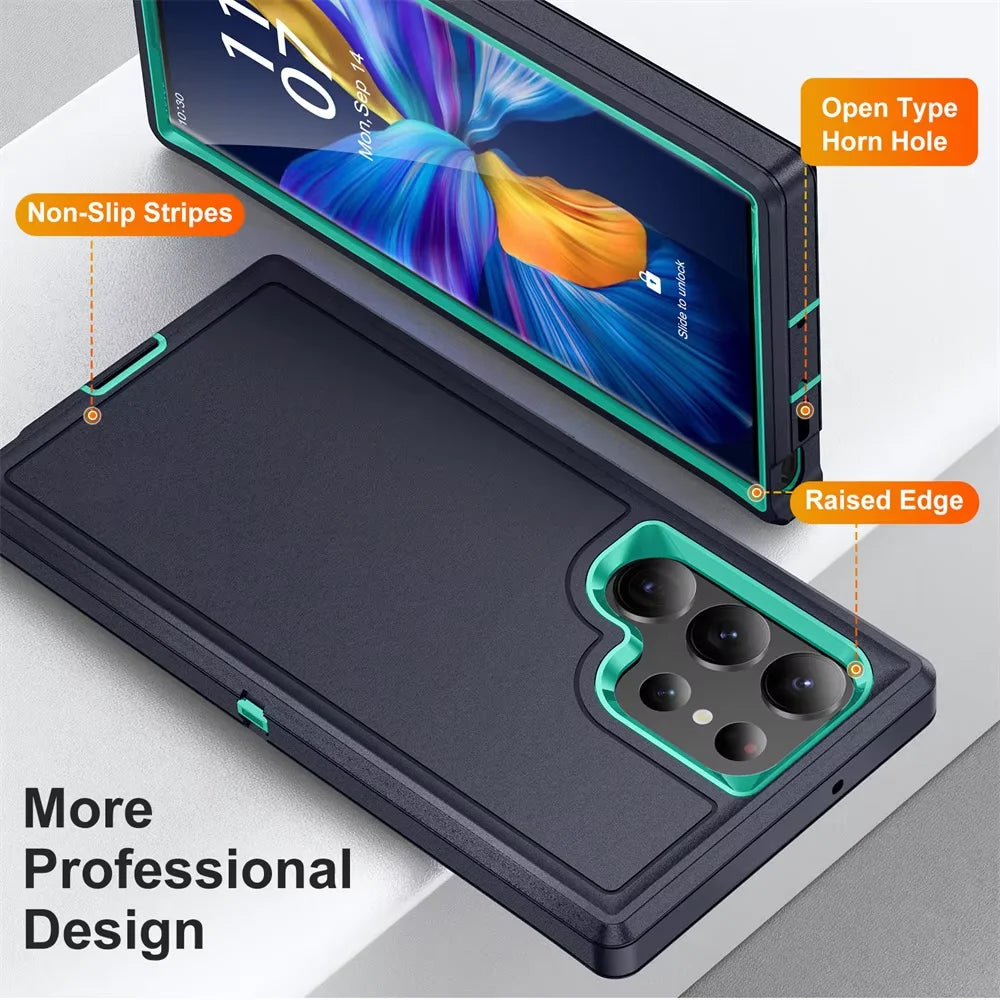 Samsung Galaxy S24 Ultra Military Armor Case With Kickstand Tidesmit