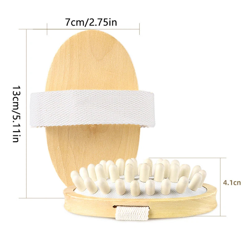 Anti Cellulite Massage Wooden Body Brush - Natural Dry Skin Tool Body Shaping Massage Equipment NO.4 Tidesmit
