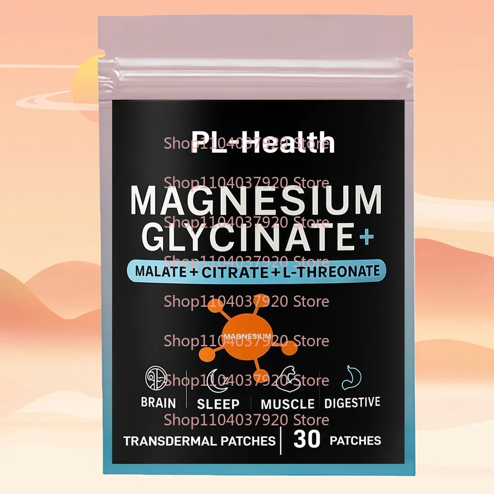 30 Patches Magnesium Glycinate 4-in-1 Complex Transdermal Patches with Citrate,Malate & L-Threonate Sleep Support, Muscle Health