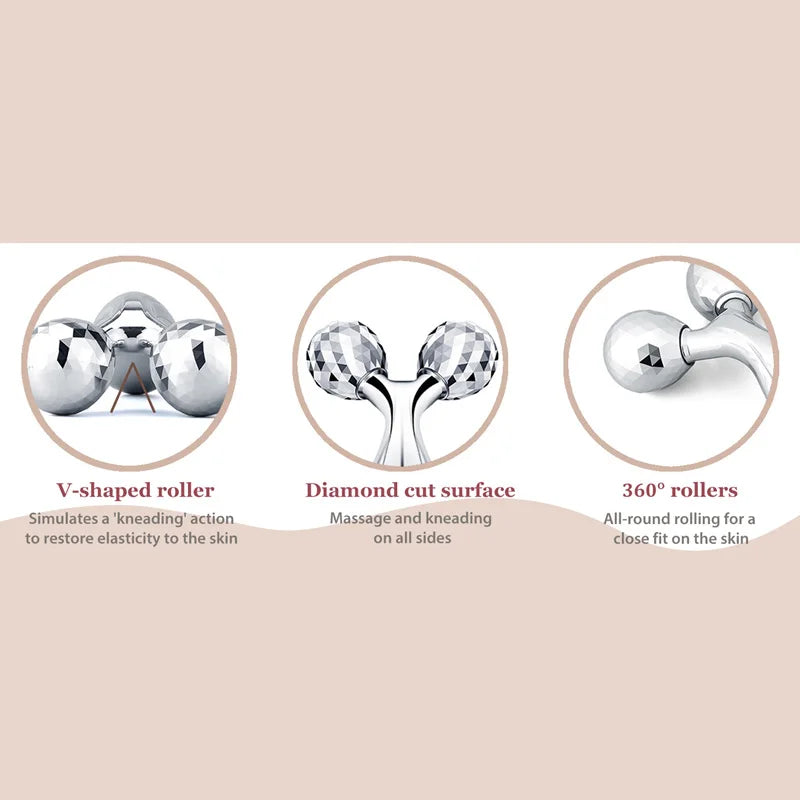 Y Shape Gua Sha Face Roller Set | Stainless Steel Home Spa Massager Relaxation Treatment Tidesmit