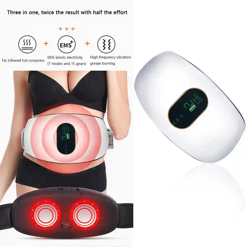 Abdominal Slimming Massage Belt - Rechargeable Heat Therapy Massager Massage Roller Tidesmit