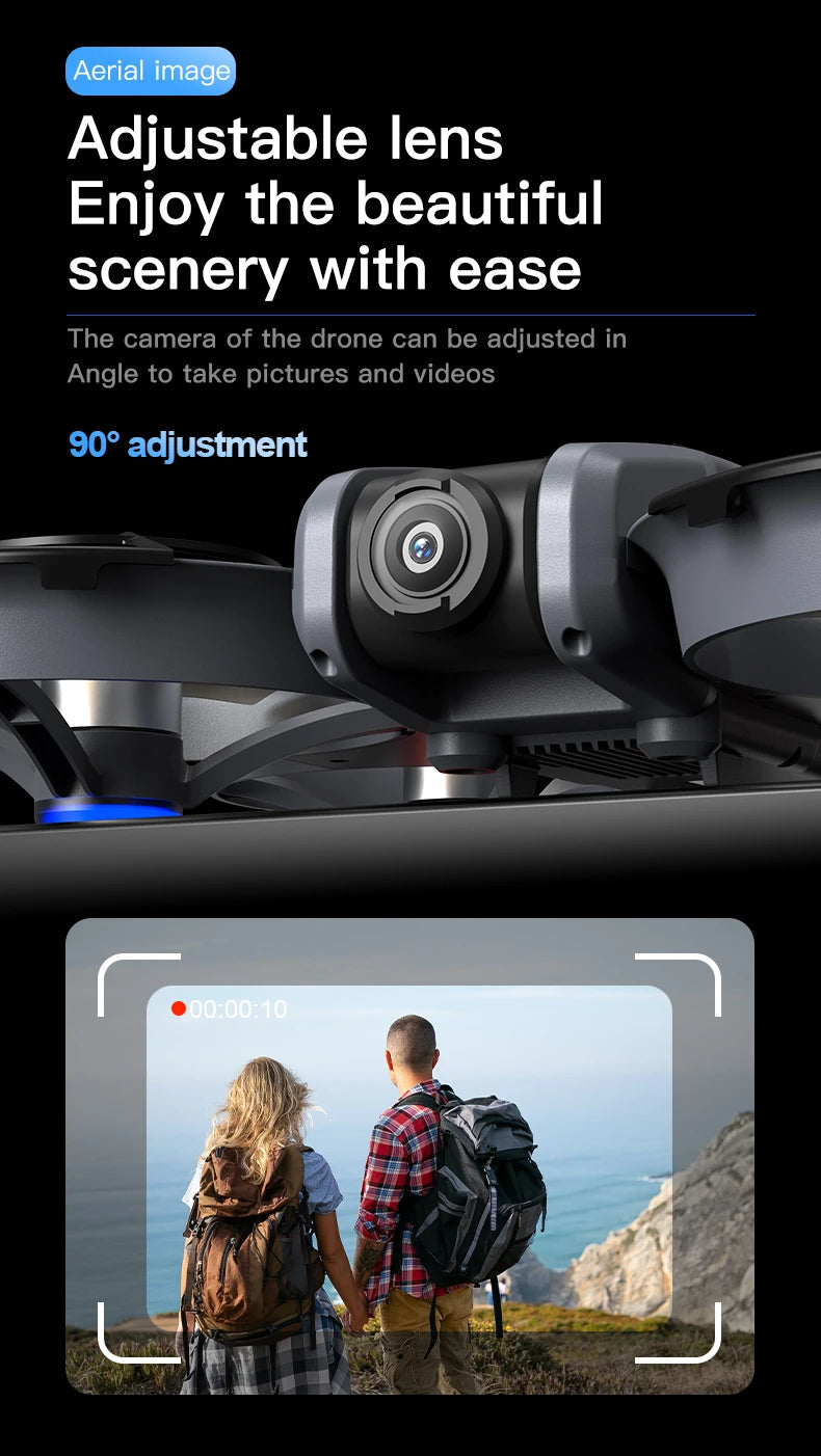 4K Camera Drone with Obstacle Avoidance and Dual Screen Remote Control Tidesmit
