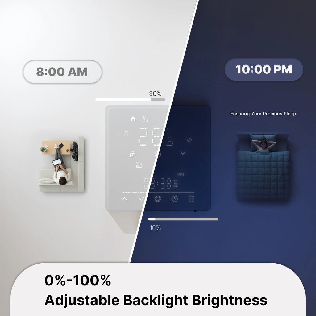 MOES Tuya WiFi Matter Smart Thermostat Temperature Controller Water Boiler Electric Heating With Alexa Google Apple Smartthings