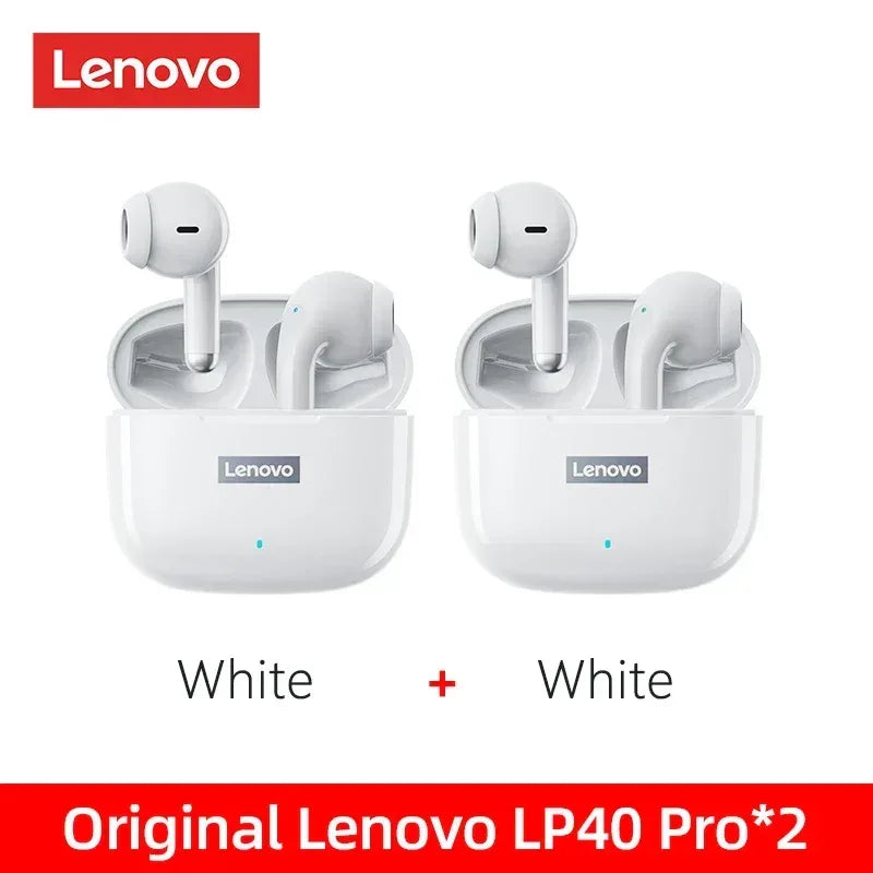 Lenovo LP40 Pro TWS Wireless Earphones Bluetooth 5.1 | Tidesmit 2 White Tidesmit