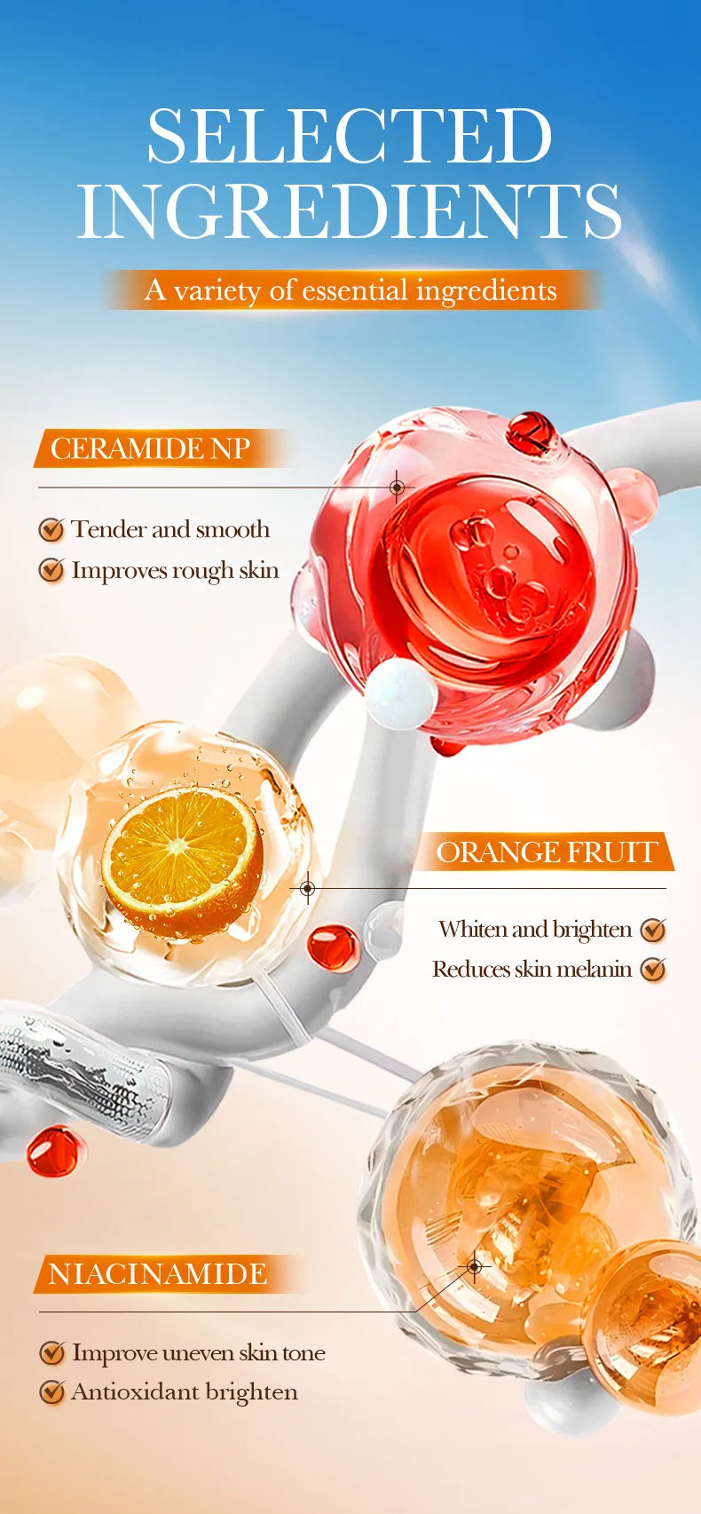 Orange Exfoliating Peeling Gel - Natural Salon-Quality Skin Resurfacing Scrubs Treatments Tidesmit