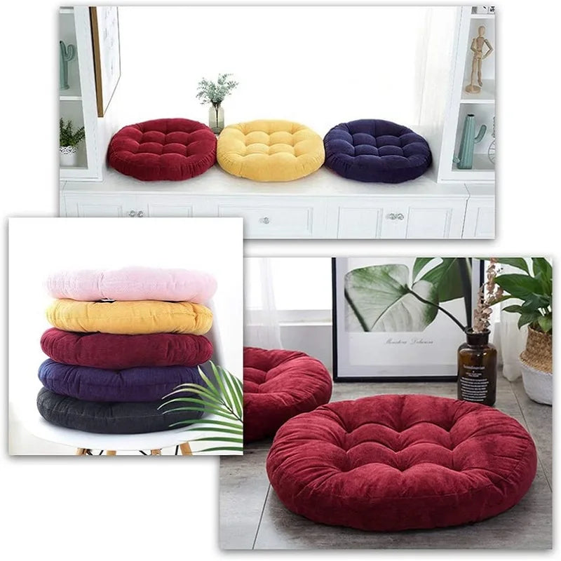 Green Large Round Floor Seat Cushion Thickened Tufted Tatami Mat Pad Ottoman Pouf Futon Chair Seat Meditation Seating Pillow 방석