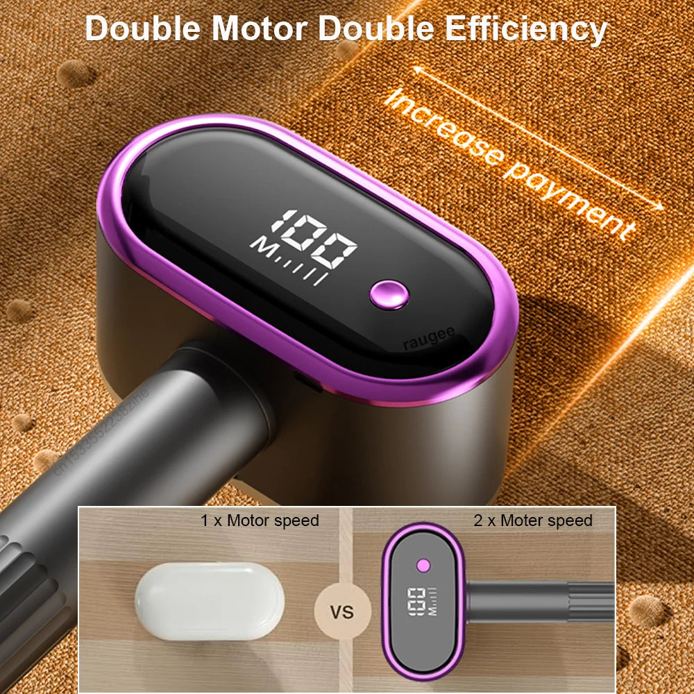 Tidesmit USB rechargeable lint remover showing high-speed blade mechanism for efficient fabric fluff removal