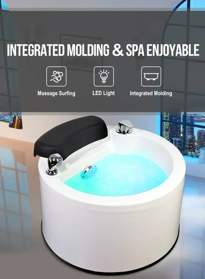Electric Pedicure Basin with Massage Jets - 220V/110V Pro Model Massage Chairs Tidesmit
