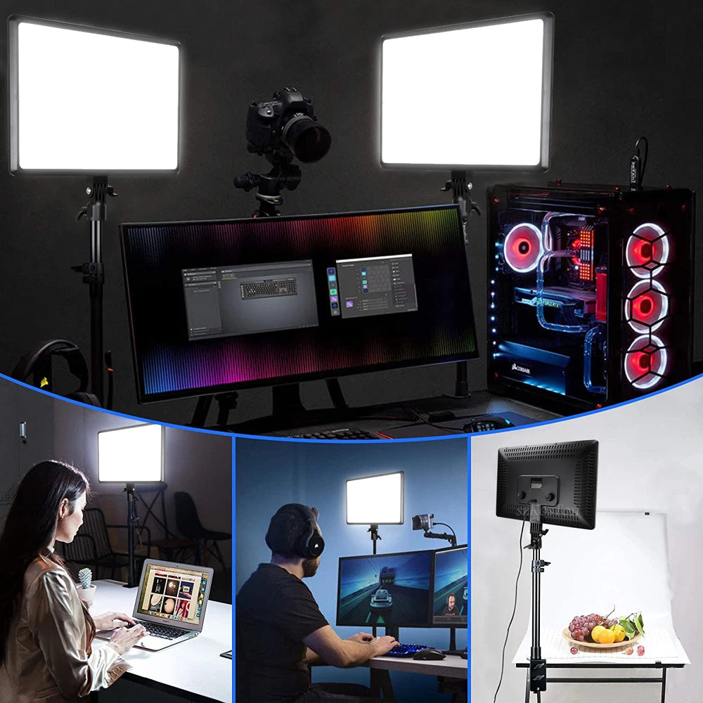 LED Video Light Panel for Content Creation - Adjustable Color Temp Tidesmit