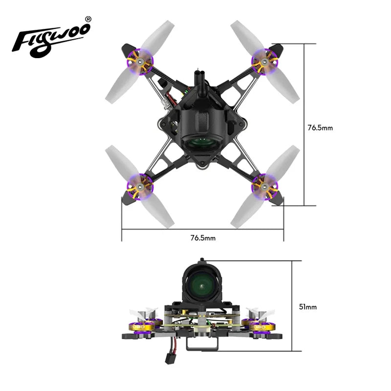 Tiny Whoop 1S O4 FPV Camera Drone with ELRS 2.4g System Tidesmit
