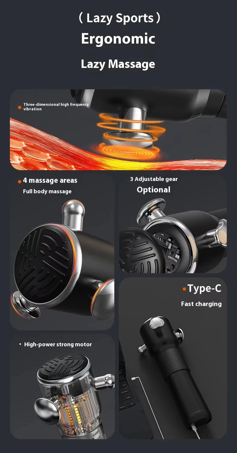 Fascia Gun Deep Tissue Muscle Massager - 3 Speed Portable Recovery Tool Fascia Gun Tidesmit
