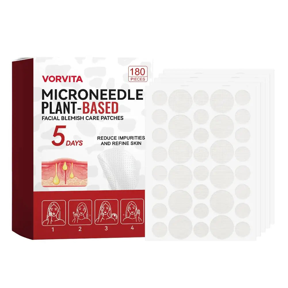 180pcs 0.2mm Facial Soothing Microneedle Patches Acne Care Patch Facial Skin Care Imperfection Patch