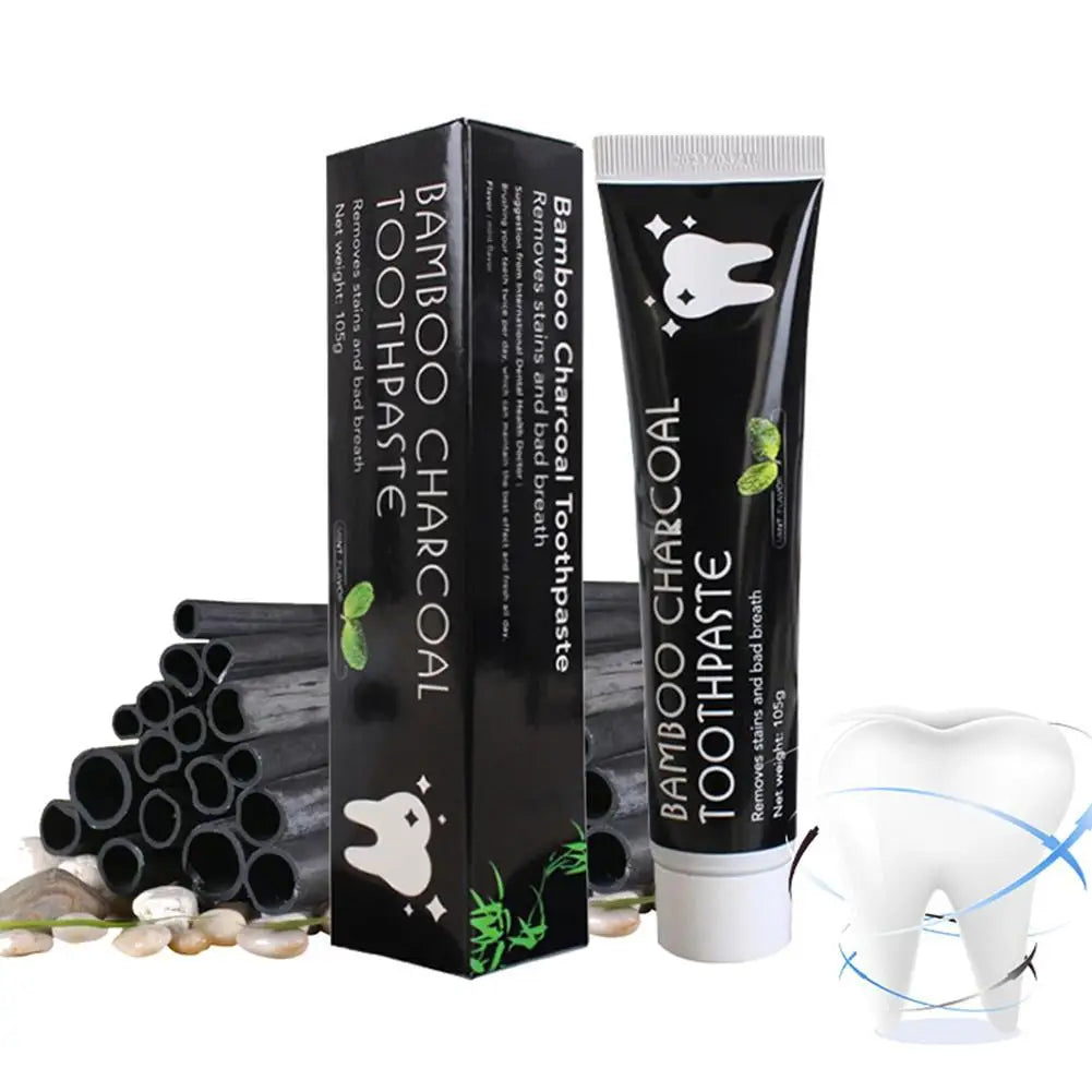 Tidesmit activated charcoal mint toothpaste for deep teeth whitening and natural stain removal