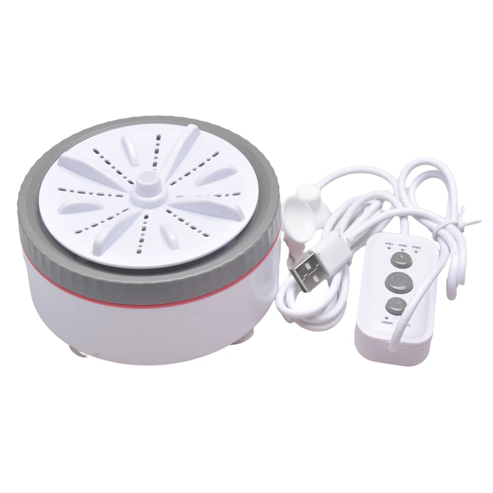 Tidesmit USB mini portable washing machine featuring 3-gear timer and turbo rotation for underwear and baby clothes.