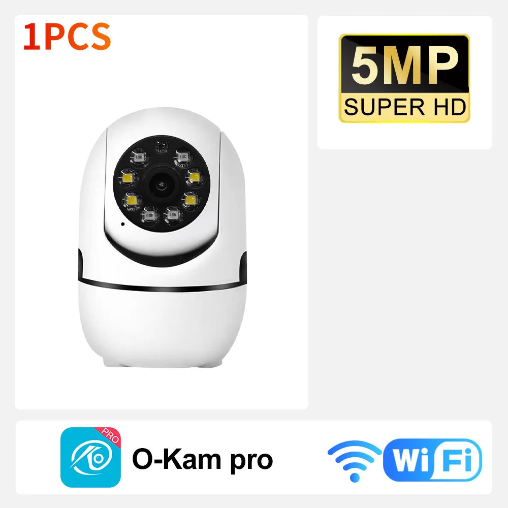 PEGATAH 2K 360° PTZ Home Security Camera Automatic Tracking AI Human Detection Night Vision Video Surveillance Monitor O-Kam Pro
