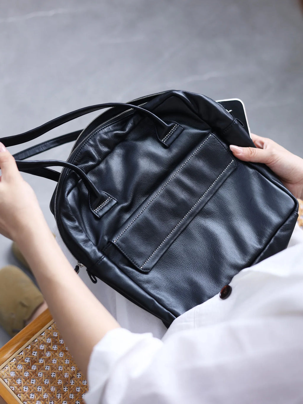 Soft Genuine Leather Women Single Shoudler Bags Small Size Zipper Tote Fashion Versatile Handbag Luxury Design