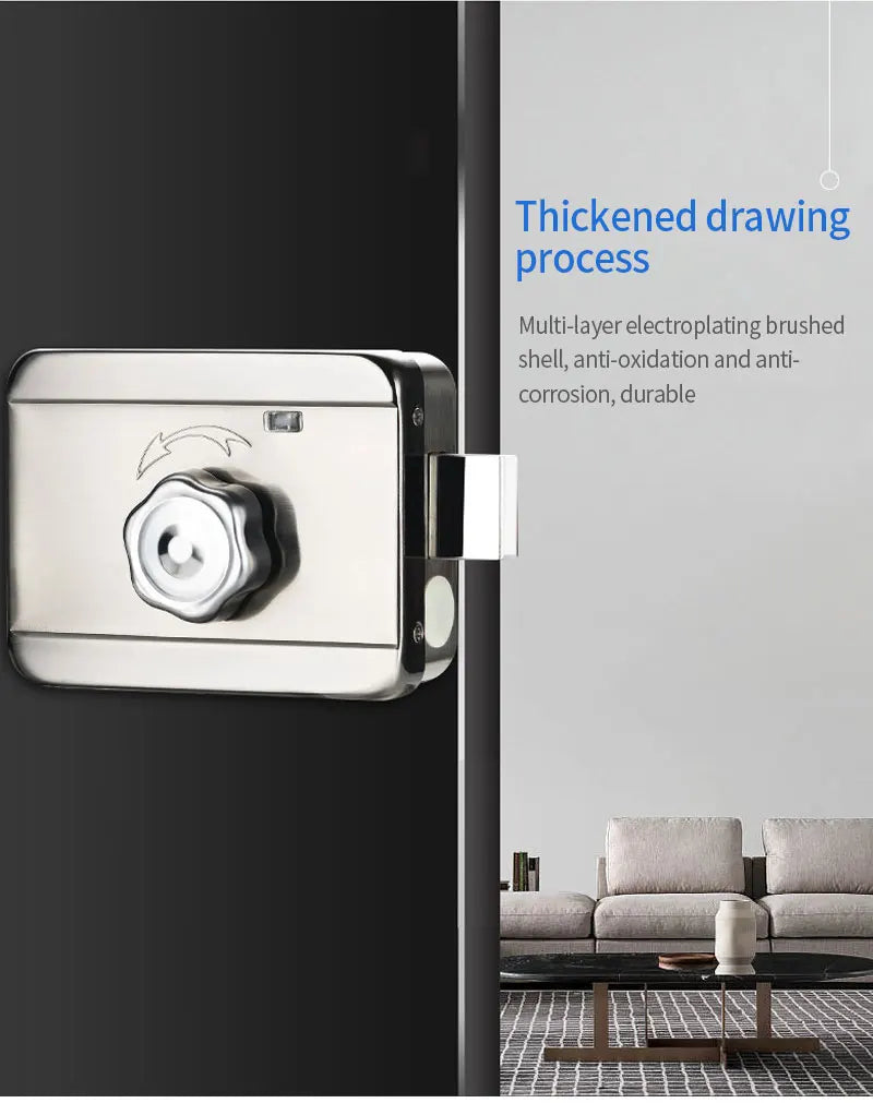 Waterproof Tuya Smart Double Side Fingerprint Lock Keyless Entry Motor Rim Door Lock 2.4G Wifi Remote Control with Alexa Echo